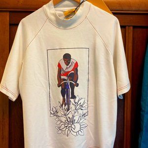 Pyer Moss collaboration with Hennessy—Boxy Graphic T-shirt w/stitched back brand
